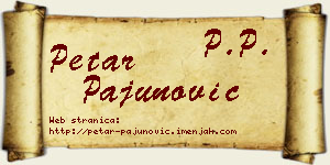 Petar Pajunović vizit kartica